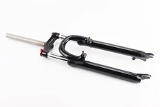 Вилка 29 "амортизаційна, без різьби 1-1/8" (28,6мм), шток 260мм, з ходом 75мм, V/Disk-brake, M Lockout, чорна LJ-641(сталева