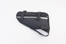 Сумка під раму трикутна 350х290х200мм, кріпл. на липучці, вологозахисна, світловідбиваючі смуги, чорна