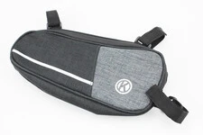 Сумка під раму, кріпл. на липучці, чорно-сіра