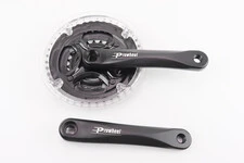 Шатуни "квадрат" 170мм, 42.34.24T MTB, алюмінієві, чорно-прозорі MA-AC49