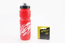 Фляга пластикова 800мл, з захисною кришкою, червоно-біла SWB-528-L