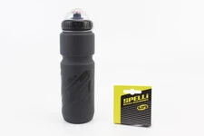 Фляга пластикова 800мл, з захисною кришкою, чорна матова SWB-528-L