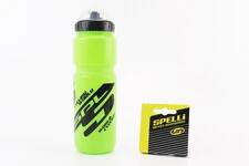 Фляга пластикова 800мл, з захисною кришкою, чорно-зелена SWB-528-L