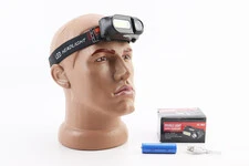 Ліхтар налобний 1+12 діодів 180 lumen, Li-ion 3.7V 6800mAh зарядка від USB, вологозахисний, чорний KX-1804