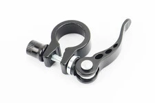 Затискач (хомут) труби сидіння MTB 25,4мм, кріпл. ексцентрик, алюмінієвий, чорний