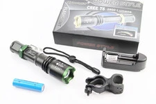 Фонарь передний 1 диод 2800 lumen алюминиевый, Li-ion 3.7V 3800mAh с зарядкой, влагозащитный, чёрный BL-1820