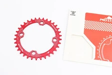 Зірка передня MTB Narrow Wide 34Т (BCD:104мм), алюмінієва, червона