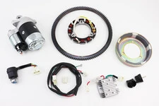 Комплект для переоснащения мотоблока под электростартер 186F (электростартер, замок, проводка, магнето, реле, венец)