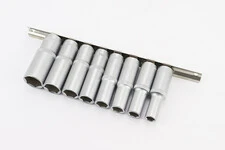 Набір головок торцевих подовжених на планці 1/2" 8шт (10/12/13/14/15/17/19/22мм) ET-6009