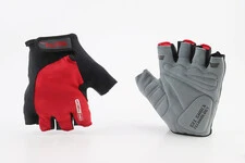 Перчатки без пальців XL з гелевими вставками під долоню, чорно-червоні SBG-1457