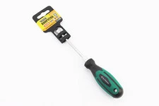 Викрутка магнітна шліцева HEX SL5x100мм ручка з TPR покриттям 45-8510