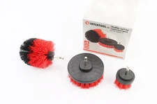 Набір щіток 3шт зі стрижнем 1/4" D-50/80/100мм з нейлонового дроту BT-0301