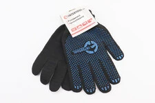 Рукавиці робочі 70% бавовна/30% поліестер 10", клас в'язки 10, чорний, синя ПВХ точка SP-0132
