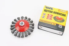 Щітка конусна М14 D-115мм з плетеного дроту 19-8011