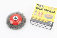 Щітка конусна М14 D-100мм з рифленого дроту 19-8210