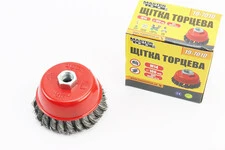 Щітка торцева М14 D-100мм з плетеного дроту 19-7010