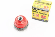 Щітка торцева М14 D-65мм з рифленого дроту 19-7206
