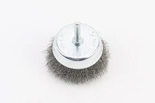 Щітка торцева зі стрижнем 1/4" D-75мм з рифленого дроту BT-9075