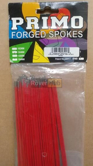 Спиці Primo Forged _182мм_, 36шт, спиць червоних