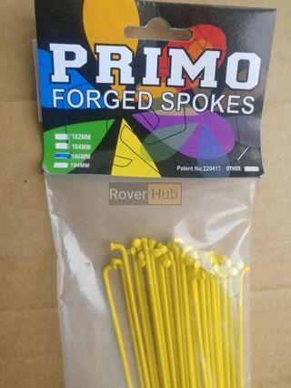 Спиці Primo Forged _186мм_, 50шт, спиць жовтих