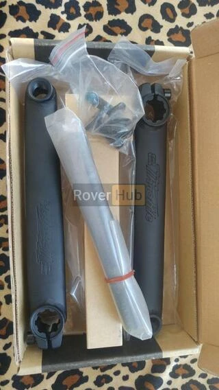 Шатуни Eastern Throttle 4130 CrMo термооброблені легкі 8-ми шліцеві Вал 19мм білі БМХ шатуни BMX