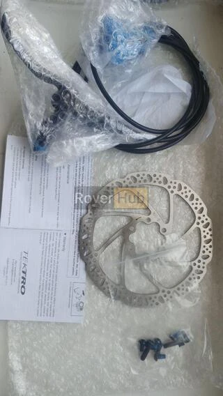 Гальмо дискове Tektro Draco/Auriga disc гідравлічне заднє синє 2100мм гідролінія