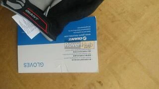 Рукавички сіро-червоні Giant на липучці зі шкіряними вставками вело, М