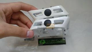 Педалі магнієві Primo Stricker (19-186) magnesium platform, ПРОМ підшипник Cr-Mo ось,білі