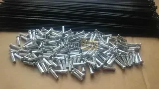 Спиця велосипедна 257мм чорна 14G (2мм) + ніпель 16мм