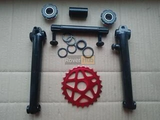 Велосипедна система KHE bikes 4130 Cr-Mo шатуни + євро каретка на промах + зірка 25Т