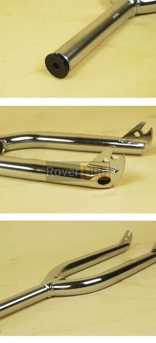 Вилка велосипеда BMX 20" 4130 Cr-Mo сталь, 1.1/8" шток, 10мм ось Crow BMX Хром, Подвійний батінг