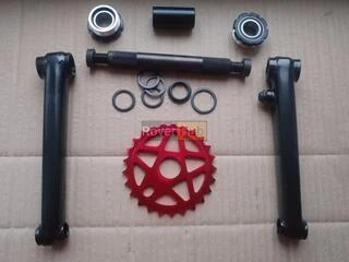 Велосипедна система KHE bikes 4130 Cr-Mo шатуни + євро каретка на промах + зірка 25Т