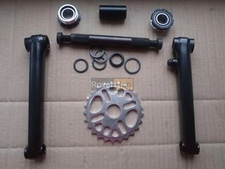 Велосипедна система KHE bikes 4130 Cr-Mo шатуни + євро каретка на промах + зірка 25Т