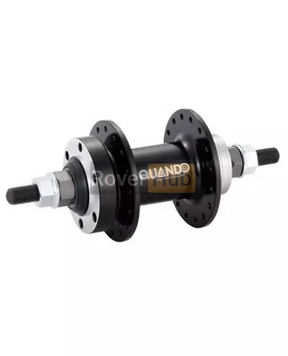 Втулка велосипедна задня Quando KT-TD6R MTB алюм. під Disk, різьбова Cr-Mo вісь, на гайках, 36відп. чорн.