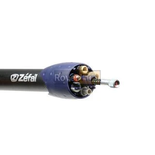 Насос велосипедний Zefal "Max" (3180) мультиспорт. насадки + schrader/presta, чорний