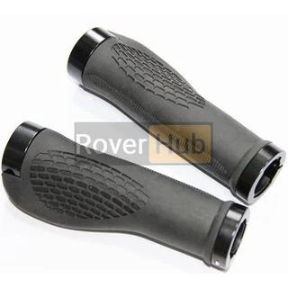 Ручки керма Oxford Lock-On Ergonomic (HG221) 128 мм з алюм. затискачем, чорні (5030009319419)