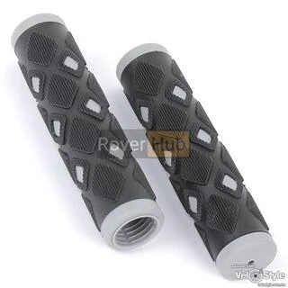 Ручки керма X17 Rombik 125 мм гелев. ромб, чорно-сірі