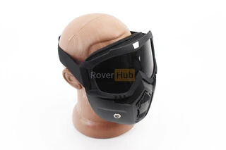 Окуляри+захисна маска, чорна (тоноване скло), MT-009