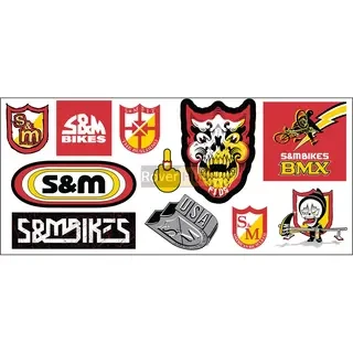 Наклейки на велосипед S&amp;M Bikes BMX Decals set 11pcs БМХ