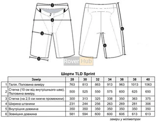 Шорти TLD Sprint Short [Black] Розмір XXL (38)
