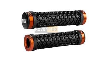 Гріпси ODI Vans&reg; Lock-On Grips, Black w/ Orange Clamps, чорні з помаранчевими замками