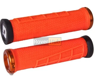 Гріпси ODI Elite Flow, V2.1 Lock On, Brt Orange w/Orange Clamp, помаранчеві з помаранчевими замками
