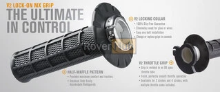 Мото гріпси ODI HALF-WAFFLE MX V2 Lock-On Graphite