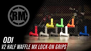 Мото гріпси ODI HALF-WAFFLE MX V2 Lock-On Soft Grey