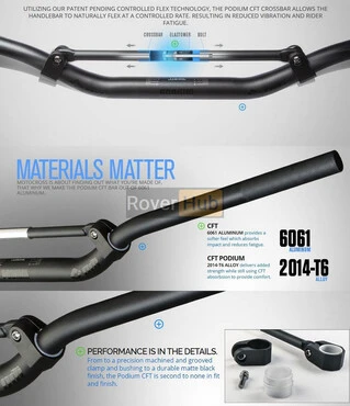 Мото кермо ODI MX Handlebars, "CFT" Podium, CR High-930 Black