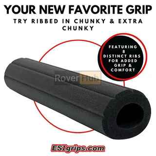 Гріпси ESI Ribbed Extra Chunky Black Silicone Bicycle Grips