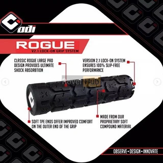 Грипси ODI Rogue v2.1 Lock-On MTB Closed End 135mm Black