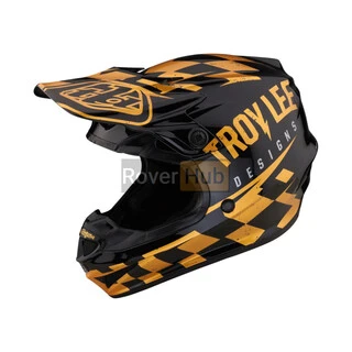 Мотошолом TLD SE4 POLYACRYLITE HELMET RACE SHOP [BLACK/GOLD] XL
