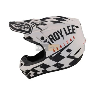 Мотошолом TLD SE4 POLYACRYLITE HELMET RACE SHOP [WHITE/BLACK] MD
