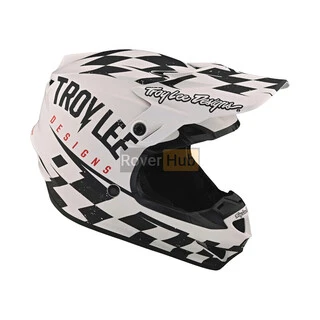 Мотошолом TLD SE4 POLYACRYLITE HELMET RACE SHOP [WHITE/BLACK] XL